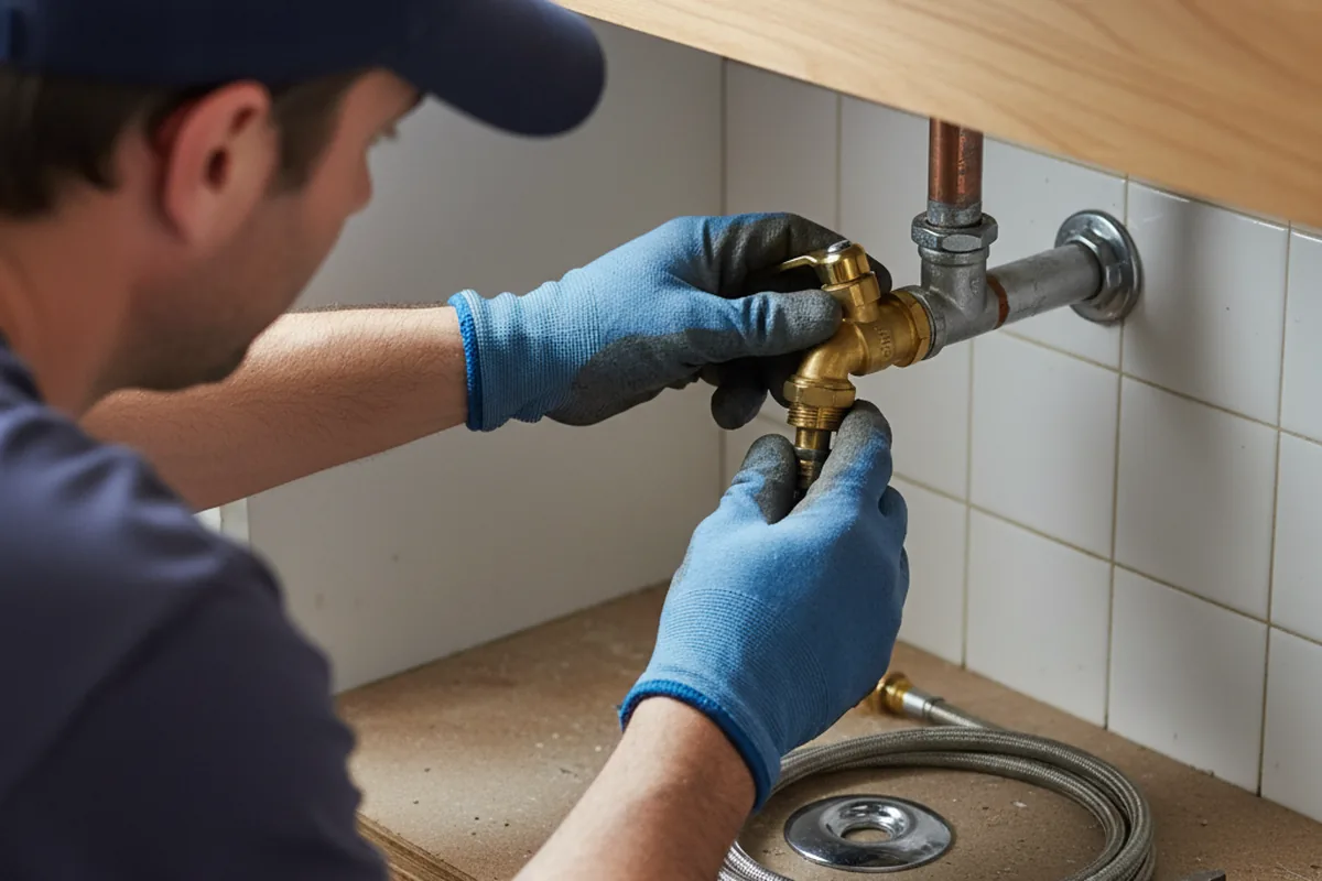 Shutoff valve and fitting work during Emergency Plumbing in Fonda